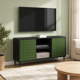 Szafka pod telewizor GELEEN 102 x 33 x 51 cm Czarny dąb