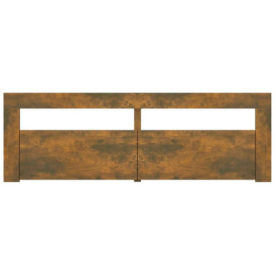 vidaXL Szafka pod TV z oświetleniem LED, przydymiony dąb, 120x35x40 cm