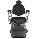 Gabbiano fotel barberski Giulio Silver czarny 132538