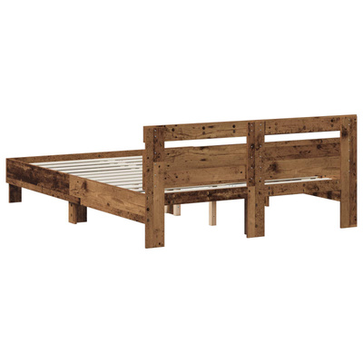 Ramka łóżka Stare drewno 120 x 190 cm Drewno inżynieryjne