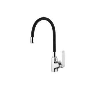 Bateria zlew. ligaria z elastyczną wylewką, chrom/czarny BZ-39-008-L Invena