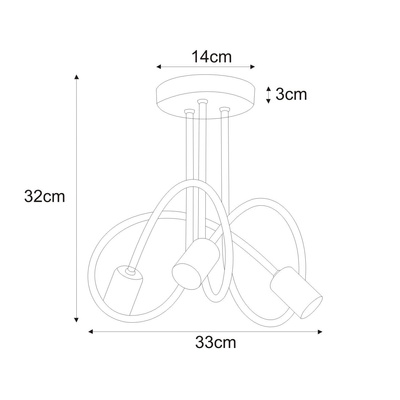 Lampa sufitowa K-4516 z serii MALVA KAJA