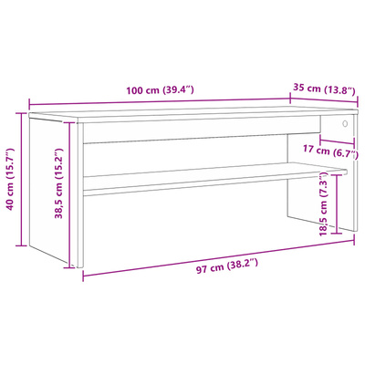 Szafka pod telewizor 100 x 35 x 40 cm Biały Drewno inżynieryjne