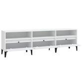 vidaXL Szafka pod TV, biała, 150x30x44,5 cm, materiał drewnopochodny wariant 8