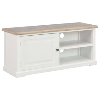 vidaXL Szafka pod TV, biała, 90x30x40 cm, drewniana