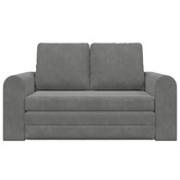 Sofa Bed Ciemnoszary 148 x 71 x 83 cm Aksamit