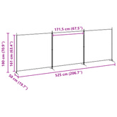 4-panelowy parawan Beżowy 525 x 180 cm tkanina