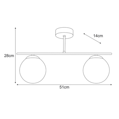 Lampa sufitowa K-5421 z serii REA
