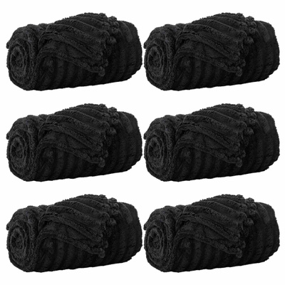 Koce narzutowe 6 pcs Czarny 270 x 240 cm Polar