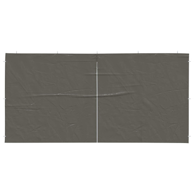 Ściana boczna namiotu na imprezy 2 pcs antracytowy 400 x 195 cm