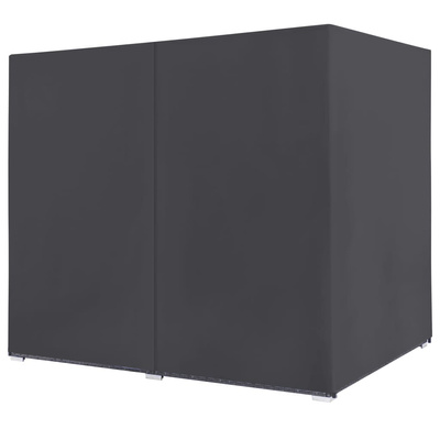 vidaXL Leżak ogrodowy z baldachimem, rattan PE, szary