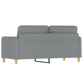 Sofa 2-osobowa, jasnoszara, 140 cm, tapicerowana tkaniną