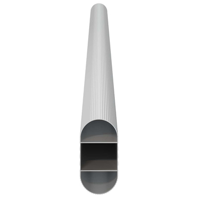 Drążek do szafy 12 pcs Srebrny 372 x 15 x 29 mm Stop Aluminium