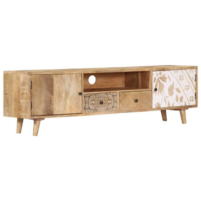 vidaXL Szafka pod TV, 140x30x40 cm, lite drewno mango