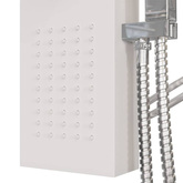 vidaXL Panel prysznicowy, aluminiowy, biały
