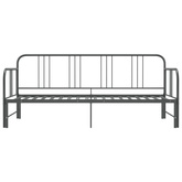 Sofa z wysuwaną ramą łóżka, szara, metalowa, 90x200 cm wariant 4