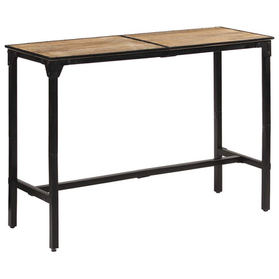 Stolik barowy, 150x55x107 cm, surowe lite drewno mango