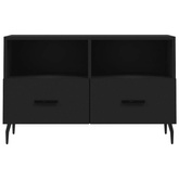 Szafka pod TV, czarna, 80x36x50 cm, materiał drewnopochodny vidaXL