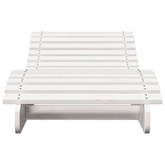 vidaXL Leżak, biały, 205x60x31,5 cm, lite drewno sosnowe