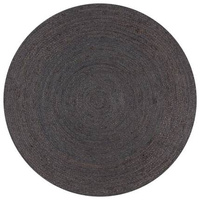 vidaXL Ręcznie wykonany dywan z juty, okrągły, 120 cm, ciemnoszary