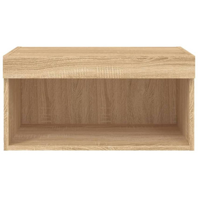vidaXL Szafka pod TV, z oświetleniem LED, dąb sonoma, 60x30x30 cm