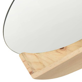 vidaXL Lustro ścienne z półką z litego drewna sosnowego, 35 cm