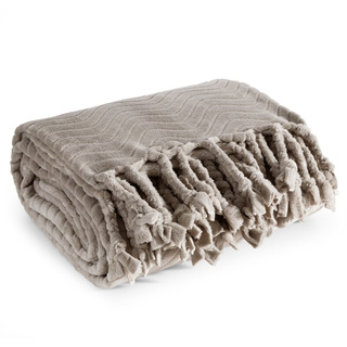 Koc Emma beżowy 150x200