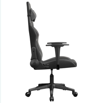 vidaXL Masujący fotel gamingowy, czarno-szary, sztuczna skóra model standard