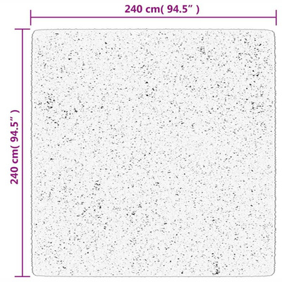 vidaXL Dywan OVIEDO z krótkim włosiem, turkusowy, 240x240 cm