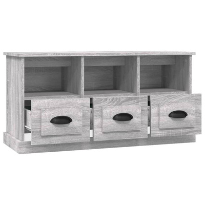vidaXL Szafka pod TV, szary dąb sonoma, 100x35x50 cm