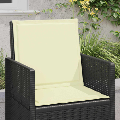 Poduszki na Siedzisko i Oparcie 2 pcs kremowy 47 x 45 x 2 cm