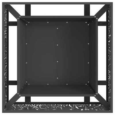 Kominek Czarny 80 x 80 x 30 cm Stal