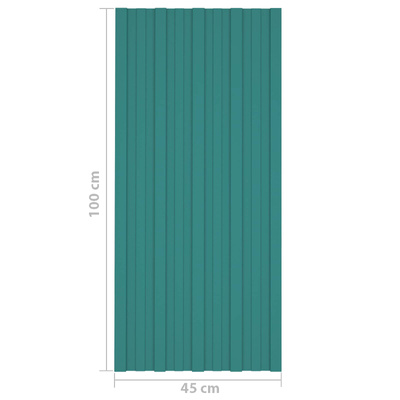 Panel dachowy 36 pcs zielony 100 x 45 cm Stal galwanizowana