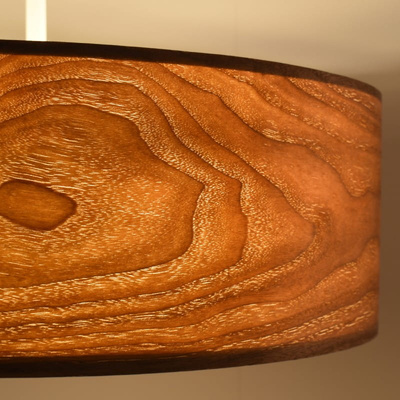 Lampa Wisząca Drewniana ?45cm 3XE27 Abruzzo Bosco