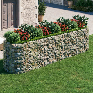 vidaXL Podwyższona donica gabionowa galwanizowane żelazo 400x100x100cm