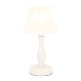 Lampka nocna Zefir biała z abażurem klasyczna E27 40W