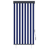 vidaXL Roleta zewnętrzna, 80x250 cm, niebiesko-biała
