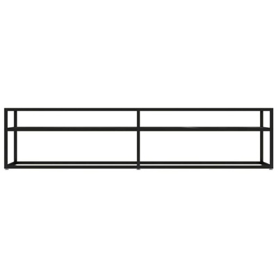 vidaXL Szafka pod TV, czarny marmur, 180x40x40,5 cm, szkło hartowane