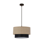 Lampa wisząca z abażurem Ritana nowoczesna beżowa do salonu