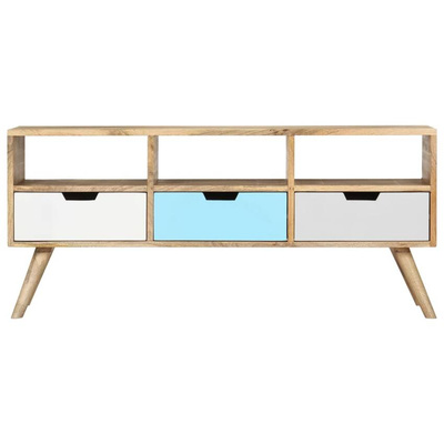 vidaXL Szafka pod TV, 110 x 35 x 48 cm, lite drewno mango