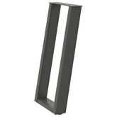 Nogi do stołu konsolowego w kształcie litery U 2 szt. Antracyt 28x(72-73) cm Stal