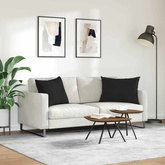 Poduszki na sofę 2 pcs Czarny 70 x 50 cm tkanina