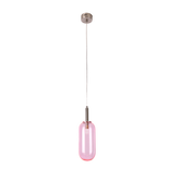 Lampa wisząca FIUGGI różowa - ze szklanym z podłużnym – minimalistyczna lampa LED nad stół