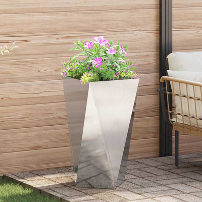 Donica 2 pcs Srebrny 40 x 40 x 75 cm Stal nierdzewna