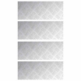 Stopień Prostokątny 4 pcs Srebrny 50 x 20 cm Aluminium