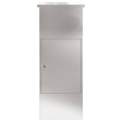 Skrzynka na przesyłki z drzwiami Srebrny 44,5 x 29 x 110,5 cm