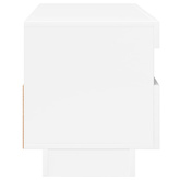 Szafka TV z oświetleniem LED, biel z połyskiem, 100x35x40 cm