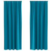 Firany blackout z kółkami 2 pcs Turkusowy 225 x 140 cm