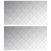 Stopień Prostokątny 2 pcs Srebrny 90 x 50 cm Aluminium
