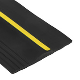 Uszczelka podłogowa do garażu Czarny i Żółty 12 x 90 mm 4,5 m